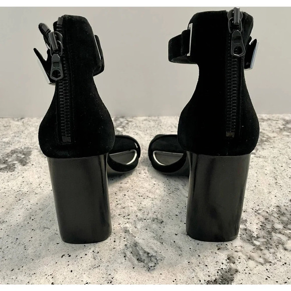 Rag & Bone Ellis Sandal High Heel Black Suede Size 38 8 NEW - Picture 4 of 11